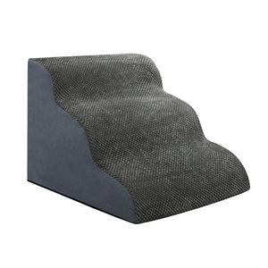 Pawz 3 Steps Pet Stairs Dog Ramp High Density Foam Grey-1996005456438497281