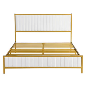 Levede Metal Bed Frame Under Bed Storage Queen Beige-1996005430366703617