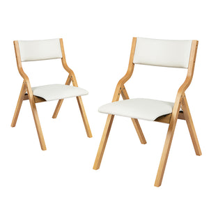 Levede 8x Dining Chairs Foldable PU Beige-1996005478223712257