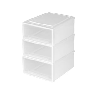 Plastic Storage Box Stackable Containers M 3PK Medium-1973193710736904193