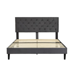 Levede Bed Frame Queen Size Mattress Grey-1973194030611304449