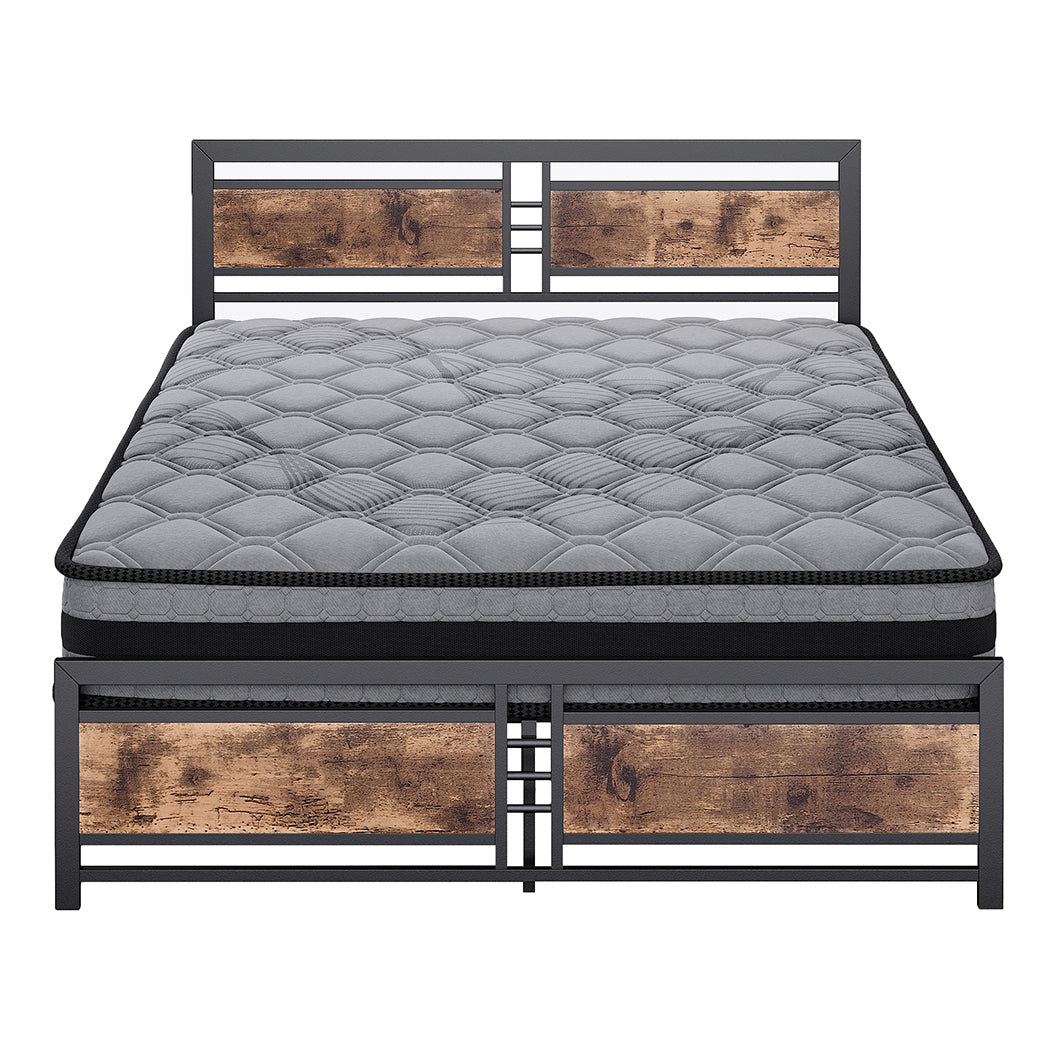 metal-bed-frame-mattress-base-set-wood-queen-1975420522095316993
