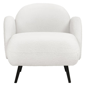 Levede Sofa Chair Fleece Upholstered Single White-1996005373856845825