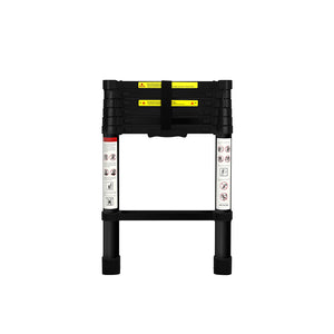 Traderight Multipurpose Aluminium Ladder Telescopic 2M Black 2 Meter-1973193882153914369
