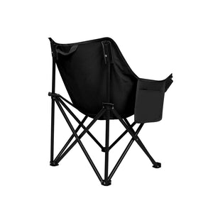 Levede Folding Camping Moon Chair Lightweight Black-1975420438540587009