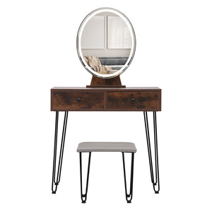 Levede Dressing Table LED Light Strip Brown-1996005423886503937