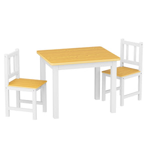 Bopeep Kids Table and Chairs Set Wooden 3PCS Study Play-1996005451644407809