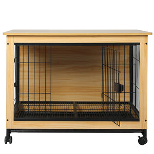PaWz Wooden Wire Dog Kennel Side End L Large-1973193672535183361
