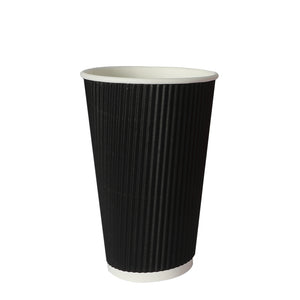 500 Pcs 16oz Disposable Takeaway Coffee Black-1975420515992604673