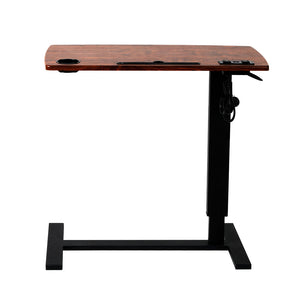 Levede Mobile Standing Desk Foldable Brown Fold-1973193834674393089