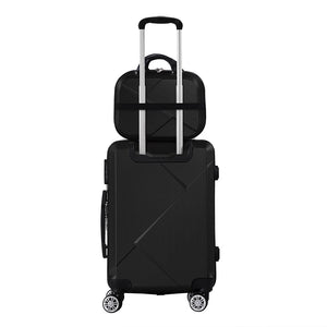Slimbridge 2pcs 20"Travel Luggage Set Black-1973193936109441025