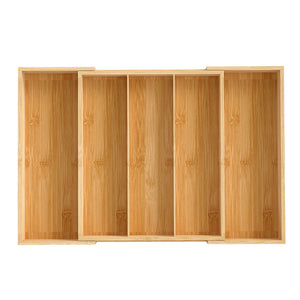 Toque Bamboo Expandable Kitchen Drawer Organizer Storage-1996005512273072129