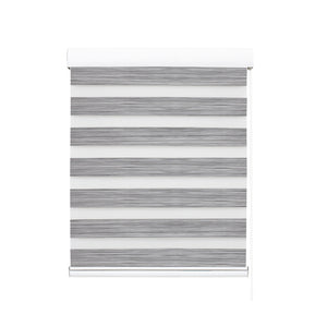Marlow Blackout Zebra Roller Blind Curtains 120x210 Grey-1975420491145547777