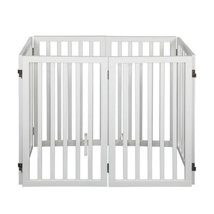 PaWz Wooden Pet Gate Dog Fence Safety White 10 Pack-1980114289377284097