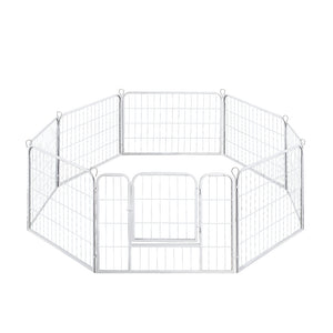 PaWz 8 Panel 24'' Pet Dog Playpen Puppy White 24 inch-1975420507704659969