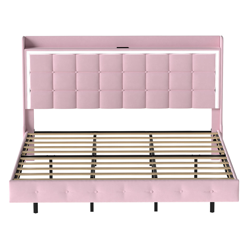 levede-king-floating-bed-frame-led-headboard-usb-pink-1996009956473704449