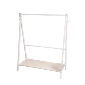 Levede Clothes Rack Wooden Wardrobe White-1973193811576360961