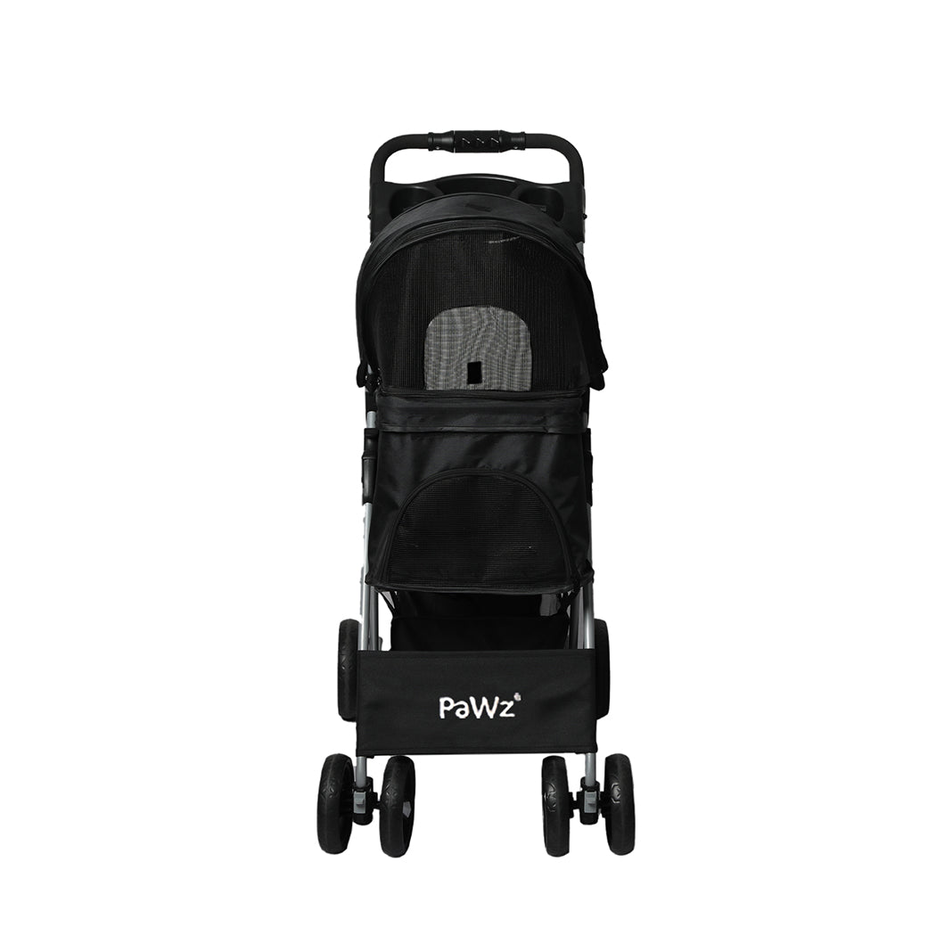 pawz-4-wheels-pet-stroller-dog-cat-cage-black-1973193718240514049