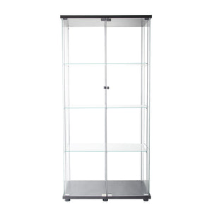 164cm Glass Display Cabinet 2 Doors-1973193801182875649