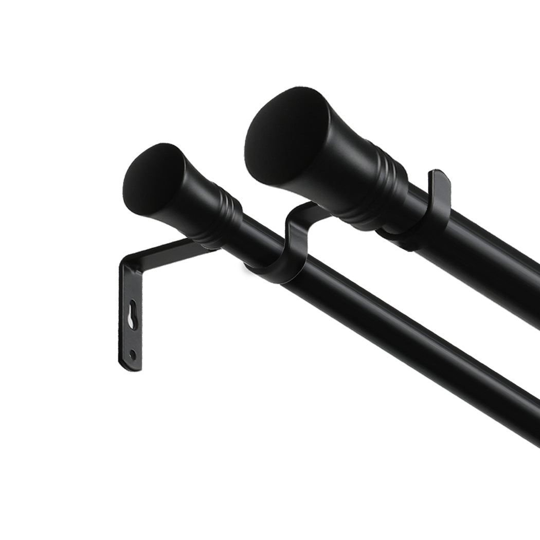 marlow-black-double-curtain-rod-steel-pole-pommel-set-extendable-adjustable-1996005376243404801