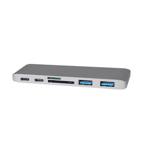 USB 3.0 Type-C HUB 6 Port Powered Adapter Grey-1975420424137347073