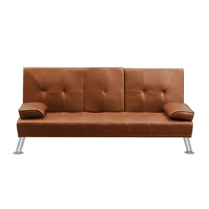 Levede Sofa Bed Adjustable Recliner Brown-1975420502369505281