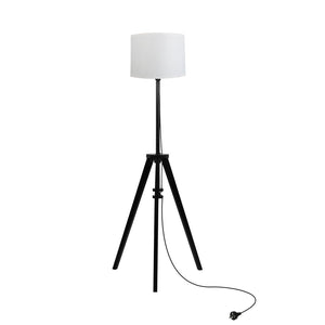 EMITTO Wooden Floor Lamp Modern Tripod Black-1973193957710106625