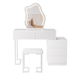 Levede Dressing Table Stool Set with Mirror Led-1996005423685177345