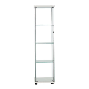 Stacked Display Cabinet Tempered Glass White-1973193812268421121