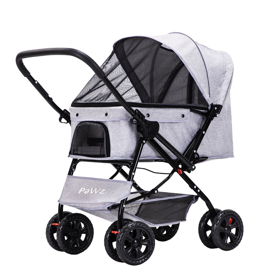 pawz-pet-stroller-pram-dog-carrier-trailer-grey-1973193719360393217