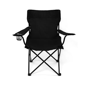 Levede Camping Chairs Folding Arm Foldable Black-1973193990161436673