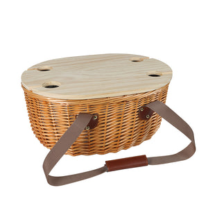 Picnic Basket Set Willow Baskets Outdoor-1973194015792828417