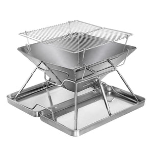 Levede Folding BBQ Portable Charcoal Grill 2-IN-1-1996005436268089345
