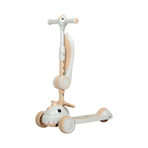 BoPeep Foldable Kids Scooter Flip-able Seat Beige-1996005546536341505
