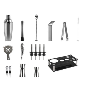 Cocktail Shaker Set Stainless Steel-1973193789195554817