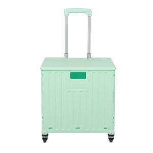 Folding Shopping Trolley Cart Portable Green-1973193722497732609