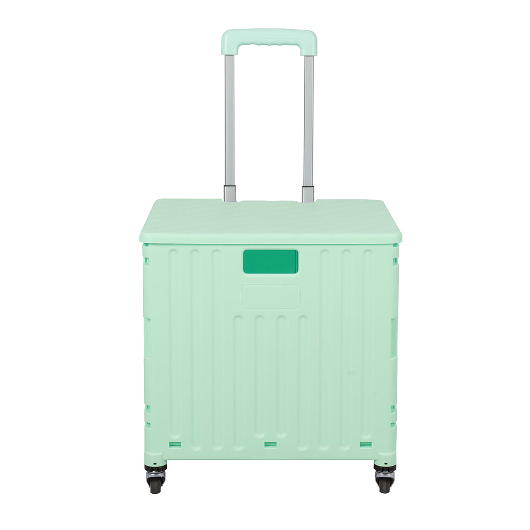 folding-shopping-trolley-cart-portable-green-1973193722497732609