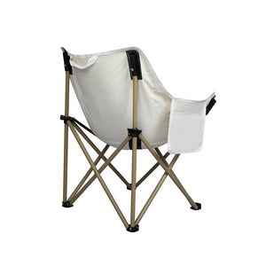 Levede Folding Camping Moon Chair Lightweight Beige-1975420438351843329