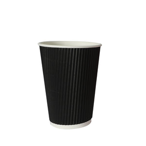 200 Pcs 16oz Disposable Takeaway Coffee Black-1973194011049070593