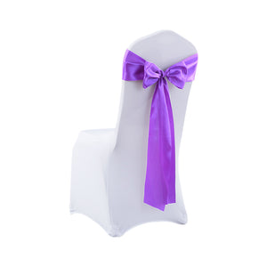 50x Satin Chair Sashes Cloth Cover Wedding Lavender-1975420513408913409