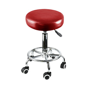 Levede Salon Stool Swivel Barber Stools Red-1975420407313993729