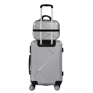 Slimbridge 2pcs 20"Travel Luggage Set Grey-1975420479338582017