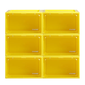 Stacked Sneaker Display Case 6x Clear Yellow-1973193714826350593
