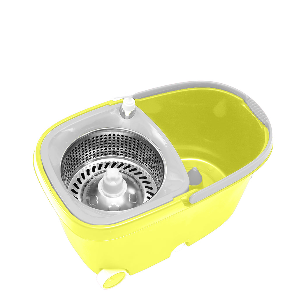 cleanflo-spin-mop-bucket-set-360-spinning-green-1973193868803444737