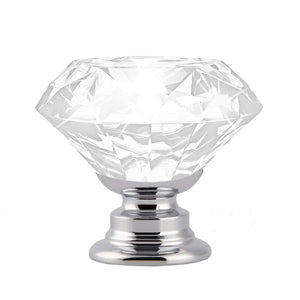 16 Pcs Clear Crystal Knobs Diamond 40mm Large Transparent-1975420509004894209