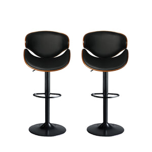 Levede 1x Bar Stools Gas Lift Kitchen Black-1973194047430463489