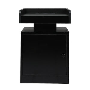 Levede Bedside Table USB Charger Outlet RGB Black-1996005371478675457