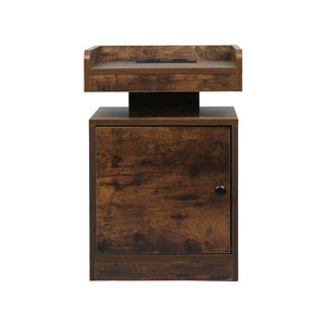 Levede Bedside Table USB Charger Outlet RGB Oak-1996005371667419137
