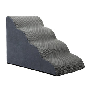 Pawz 4 Steps Pet Stairs Dog Ramp High Density Foam Grey-1996005465514971137