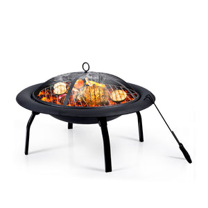 22" Outdoor Fire Pit BBQ Grill Fireplace Small-1973193619863113729